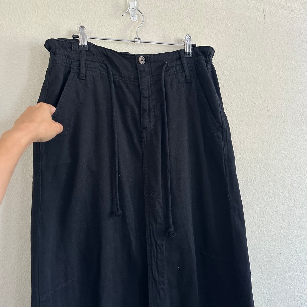Free People Cotton Black Maxi Skirt Women's 10  Western Festival Rodeo Peasant - Picture 5 of 12